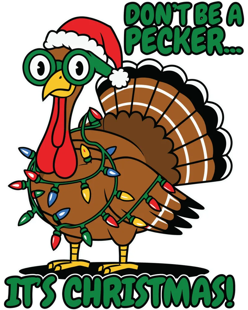 DON'T BE A PECKER... IT'S CHRISTMAS! poster con telaio in plastica da edsonramosart