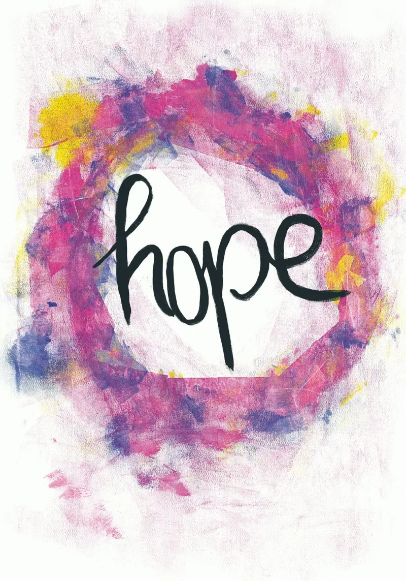 Hope poster con telaio in alluminio da Typomorphose