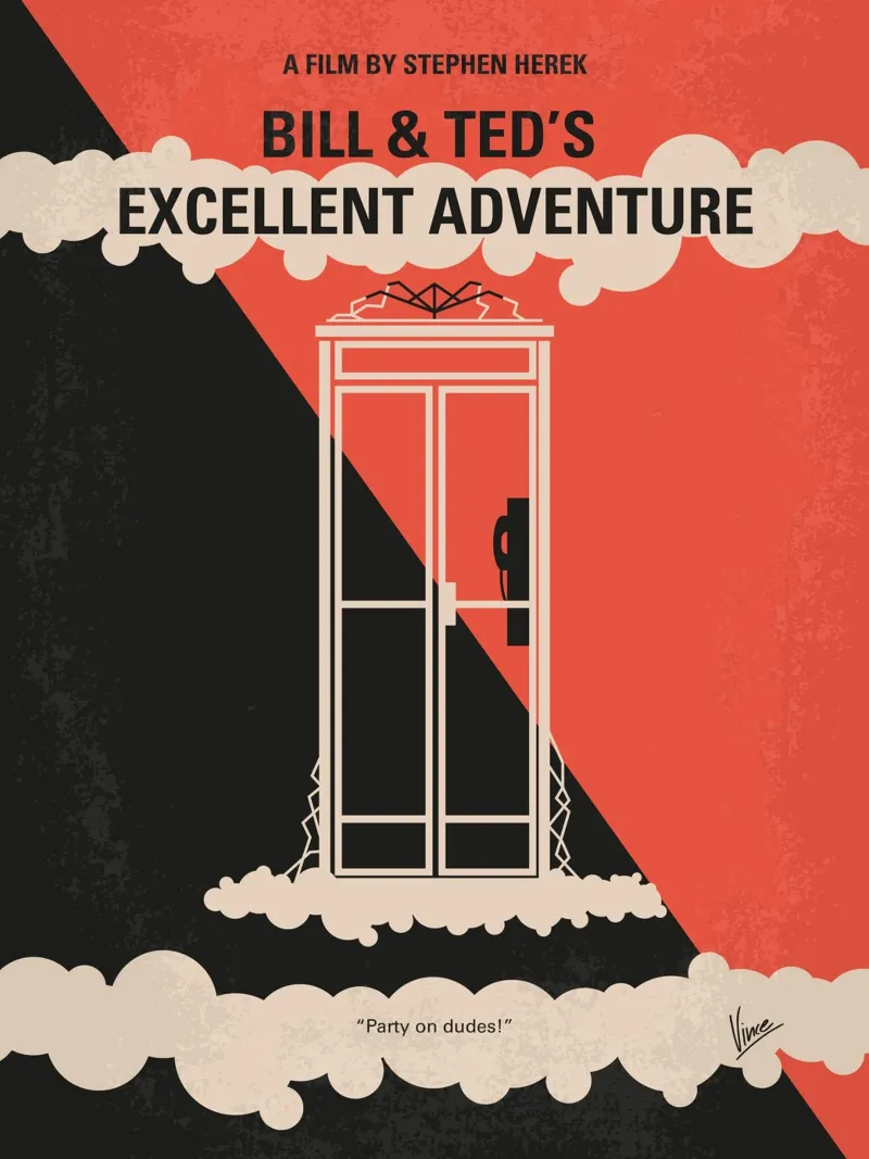 No490 My Bill and Teds Excellent Adventure minimal movie pos plexiglass da Chungkong