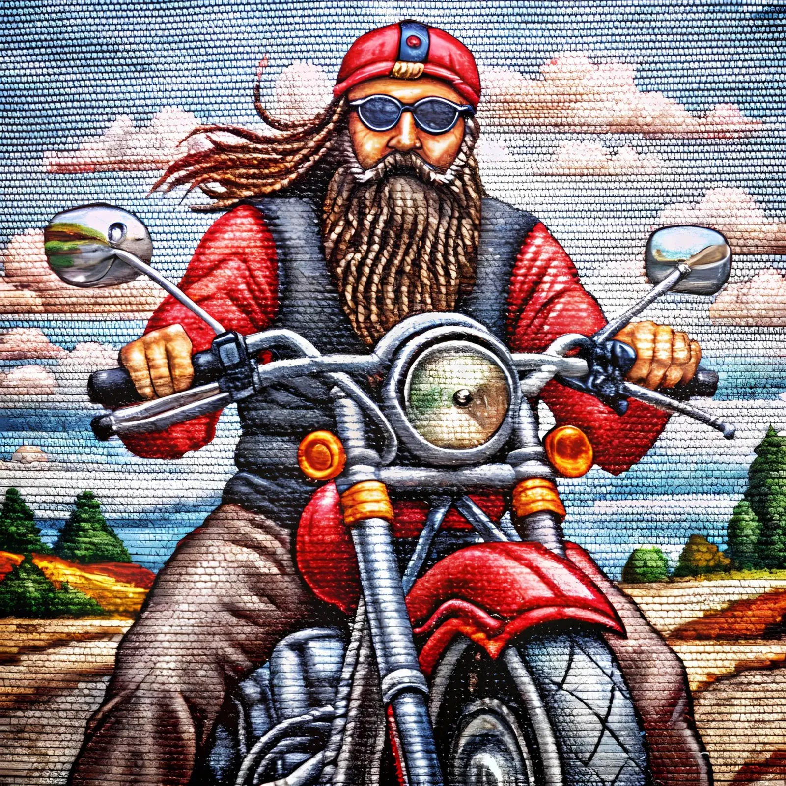 Sorprendete i papà motociclisti con il regalo perfetto: Orgoglio motociclistico poster con telaio in alluminio da Jester Krew Art