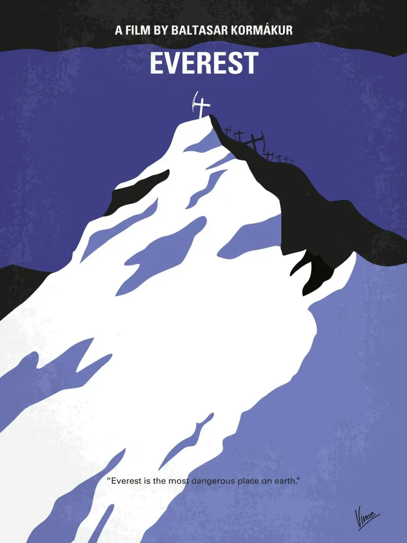 No492 My Everest minimal movie poster poster da Chungkong