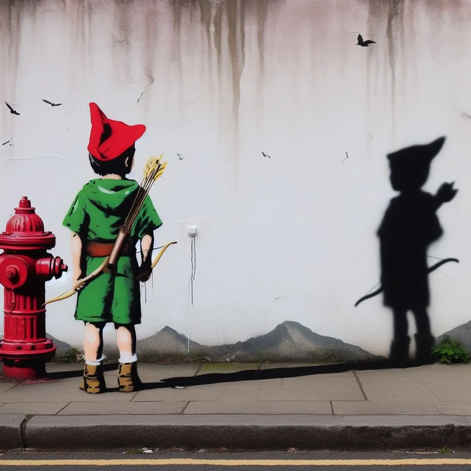 Robin Hood Stencil Art pellicola backlit da mrZang