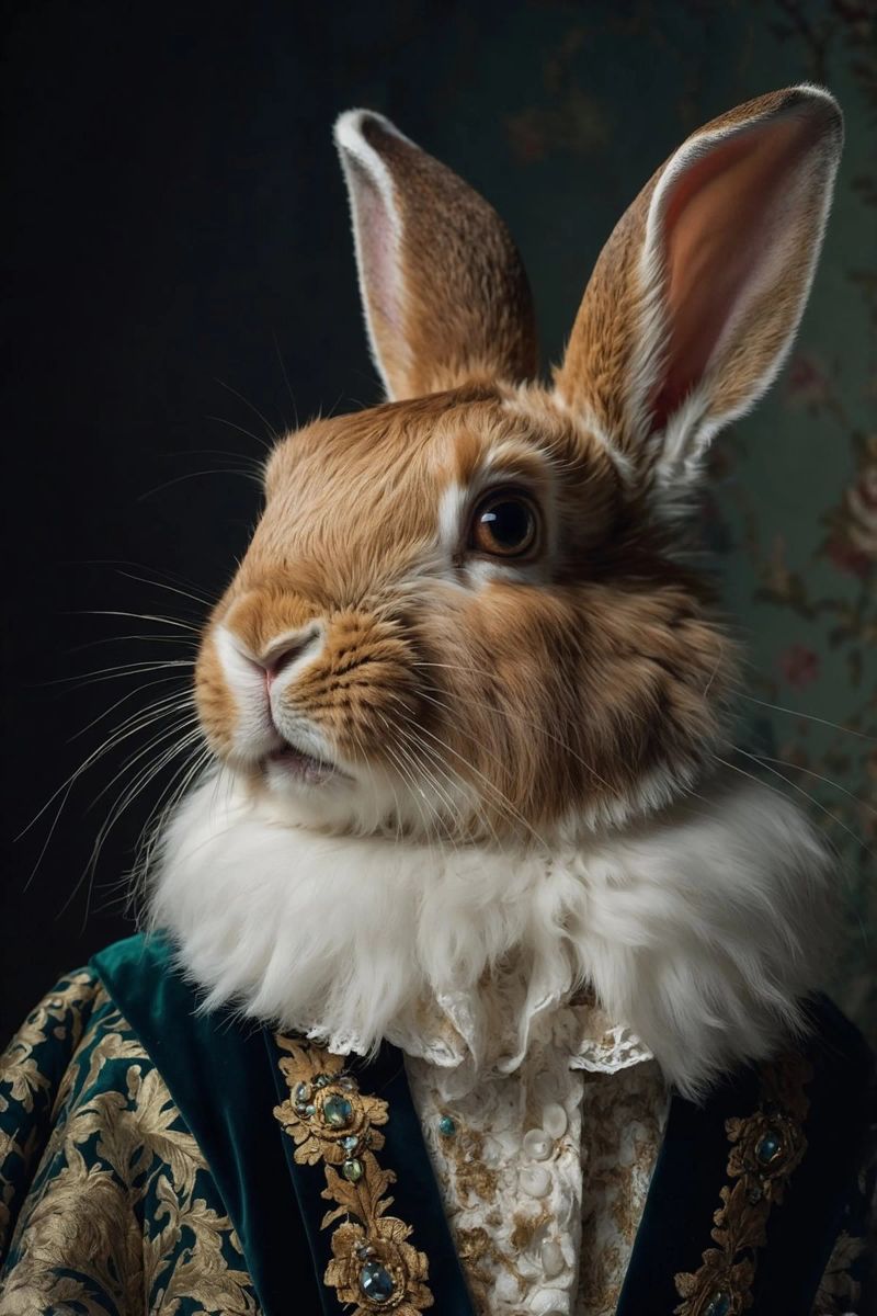 Lord Thaddeus Harecroft – The Noble Rabbit Portrait poster by Beasts of Nobility