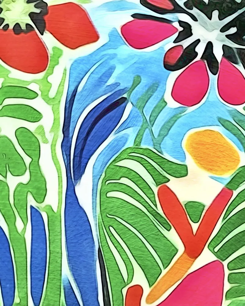 In the flower garden canvas by ZAMART