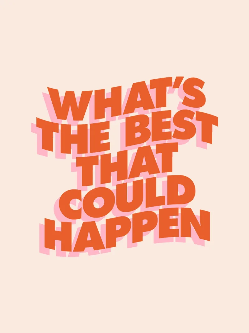Il meglio che possa accadere Design tipografico pellicola backlit da THE MOTIVATED TYPE