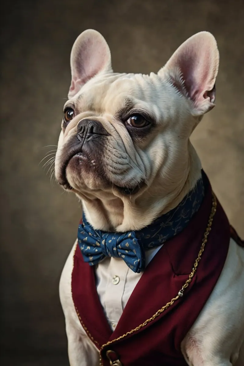 Sir Bellington - Das Porträt der edlen Bulldogge Alu-Dibond von Beasts of Nobility