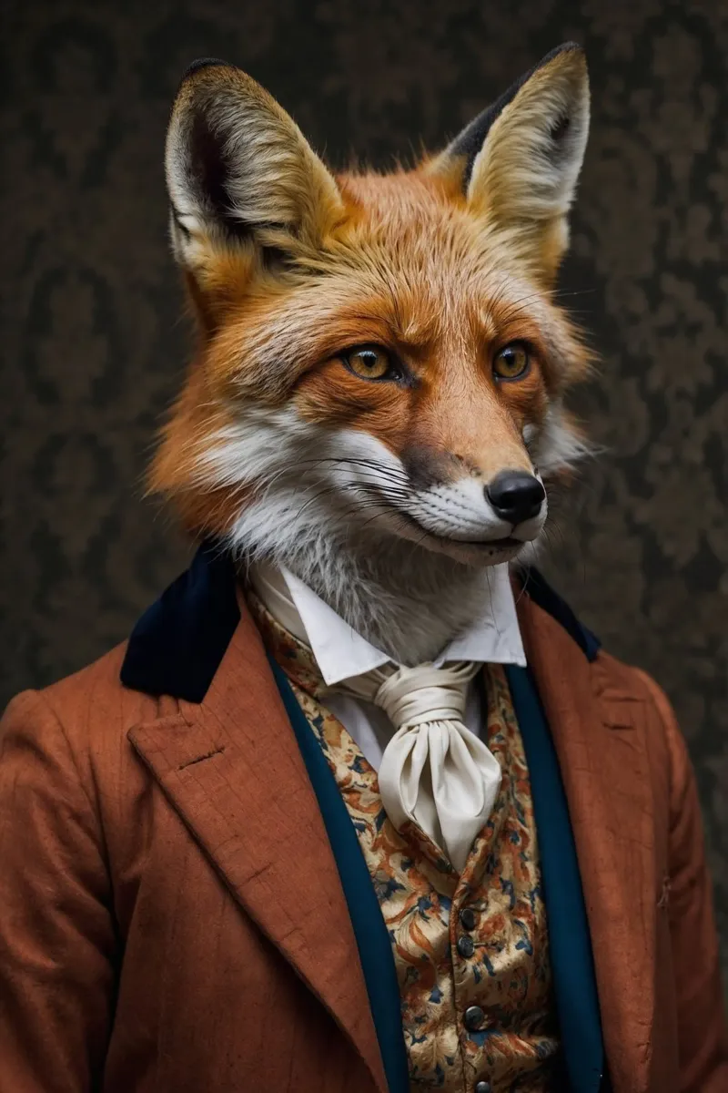 Mr. Reynard - Das Porträt des schlauen Fuchses Hahnemühle von Beasts of Nobility
