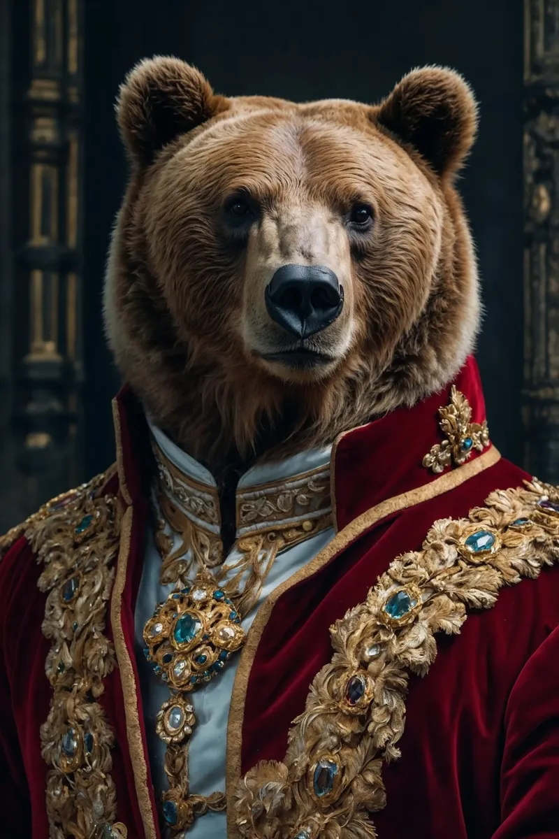 L'imperatore Ursinus - Il ritratto del maestoso orso poster da Beasts of Nobility