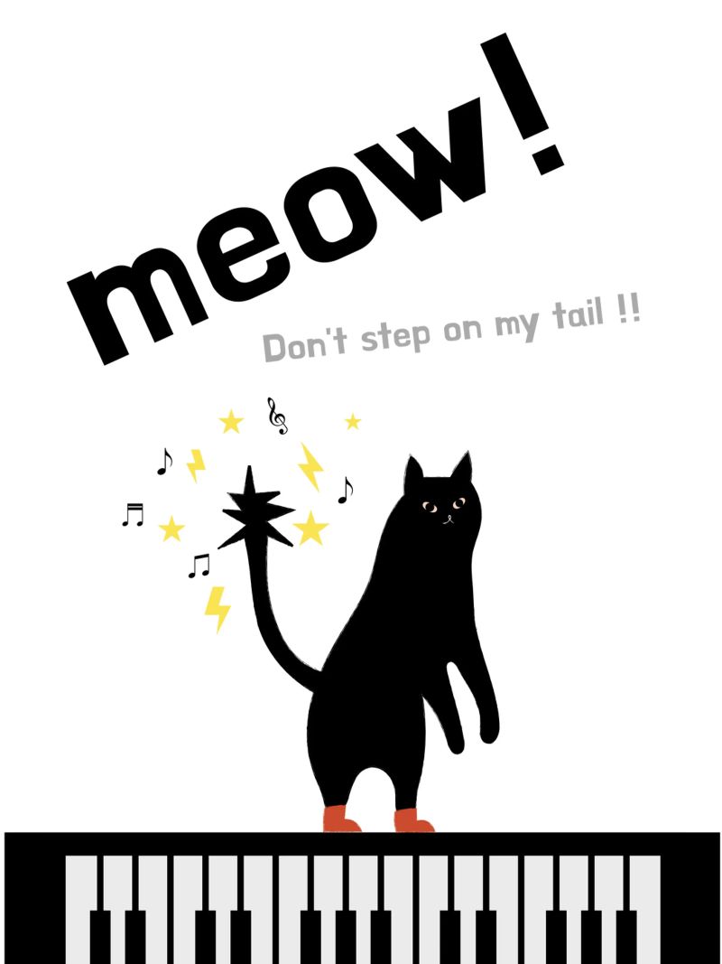 Meow - Dancing Cat pellicola backlit da natural neutral
