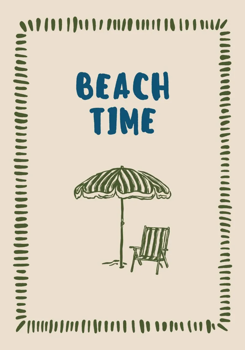 Boho Vacation 9 Beach Time pellicola backlit da Boho Print Collection