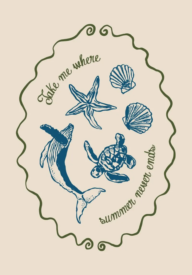 Boho Vacation 9 Summer Never Ends poster da Boho Print Collection