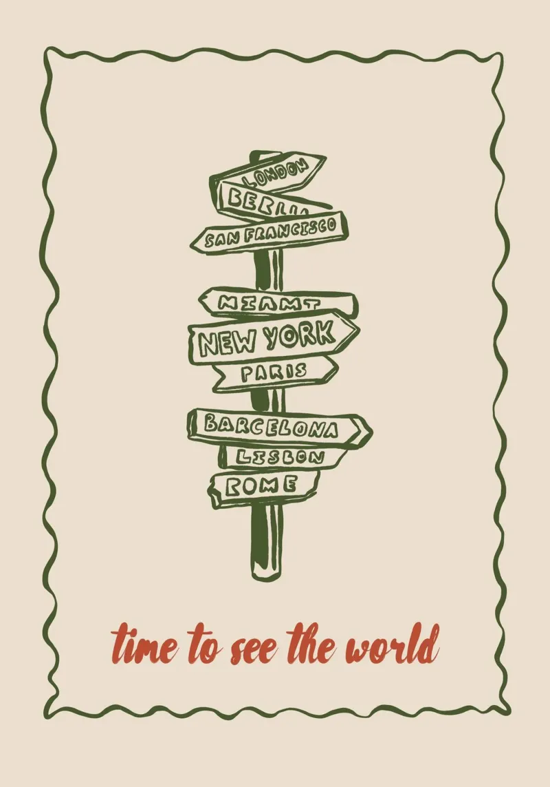 Boho Vacation 10 See the World poster da Boho Print Collection