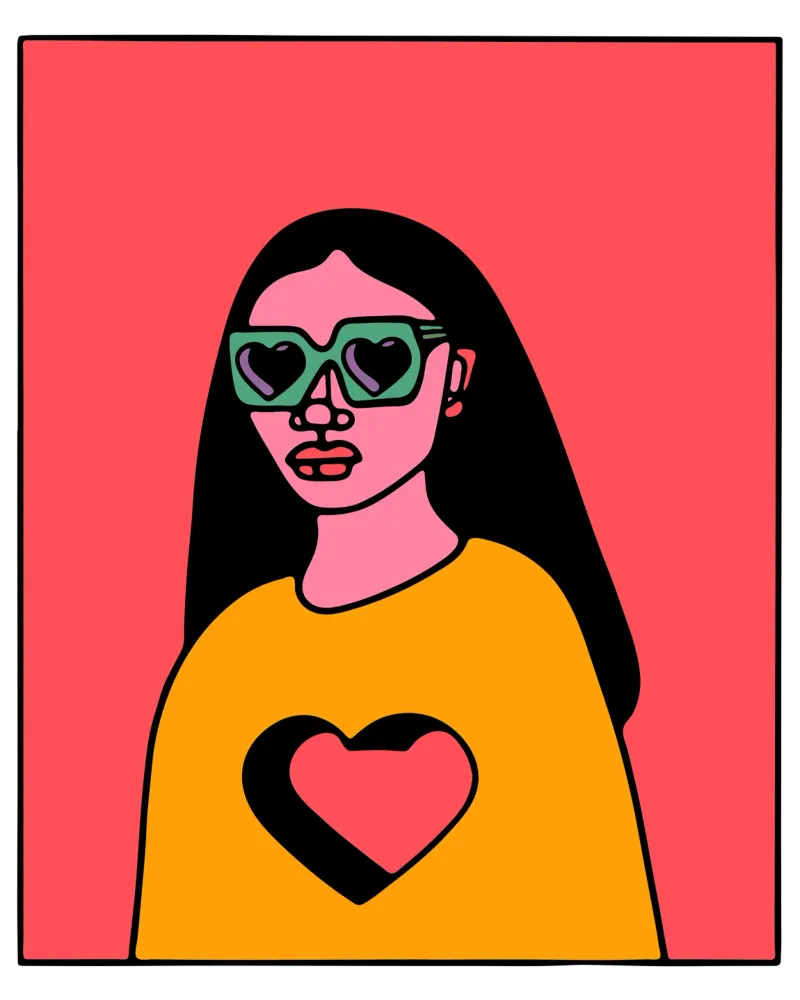 I'm not in love canvas with Floater frame by Portraits