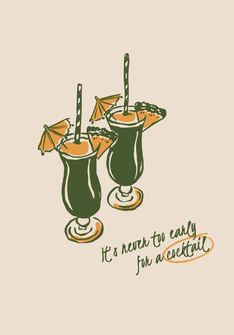 Boho Vacation 12 Early Cocktail poster da Boho Print Collection