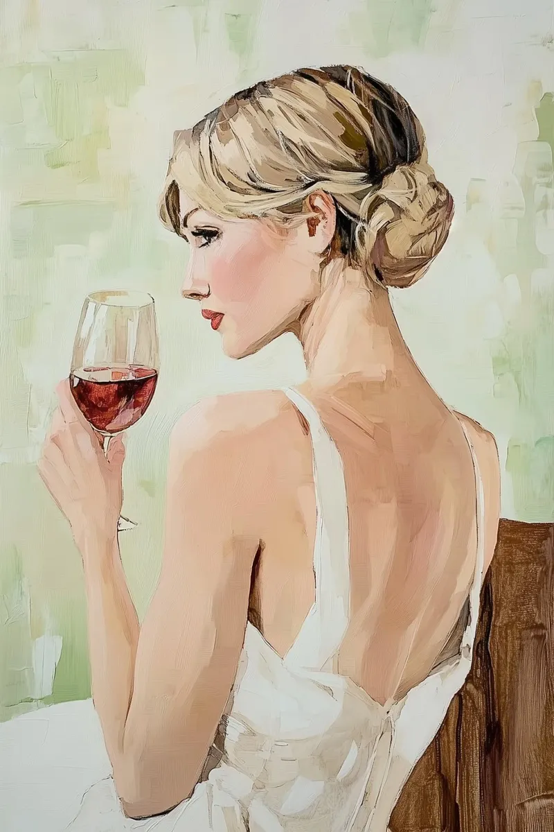 Wein und Weiblichkeit Acryl-Glas von Carinaprint