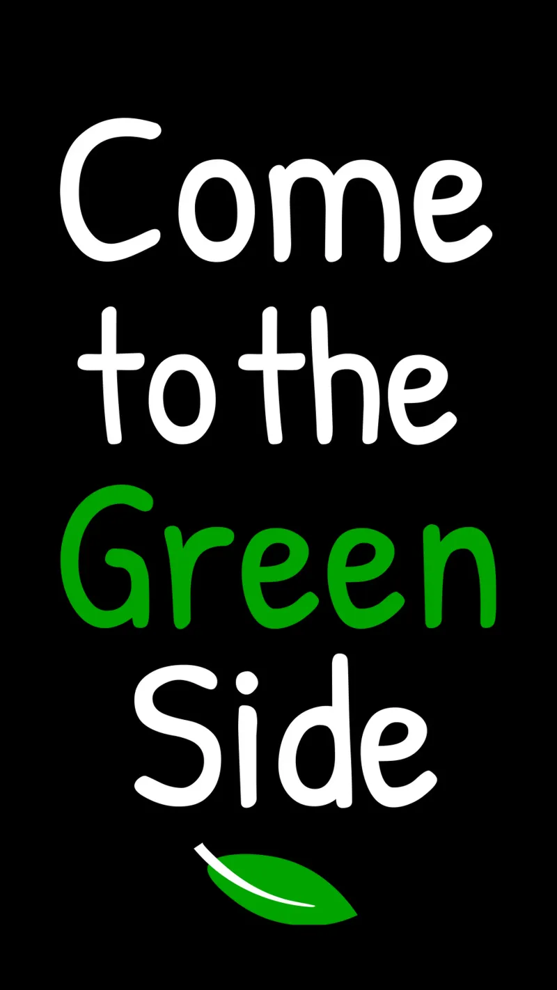 Come to the green side pellicola backlit da greencitiesmovement
