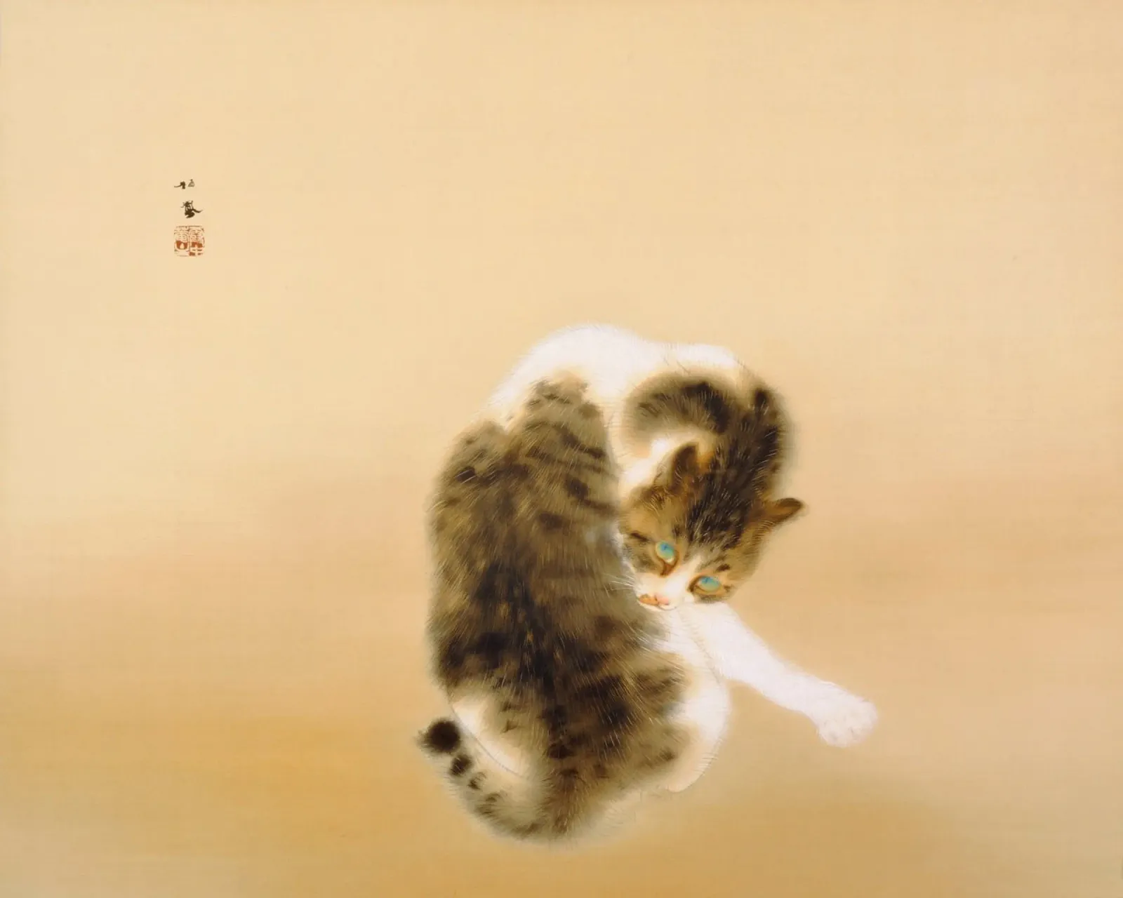 Takeuchi Seihō - Gatto soriano pellicola backlit da ARTOTHEK