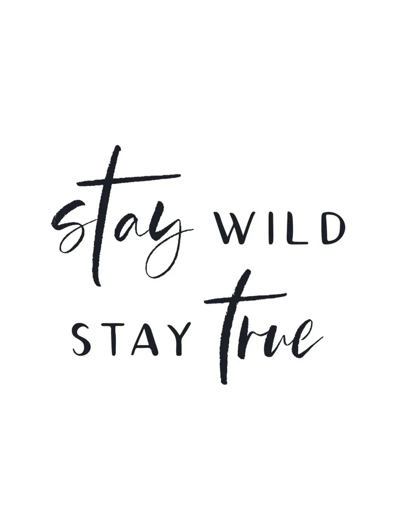 Stay Wild, Stay True - Design tipografico d'ispirazione carta hahnemühle da Whole©
