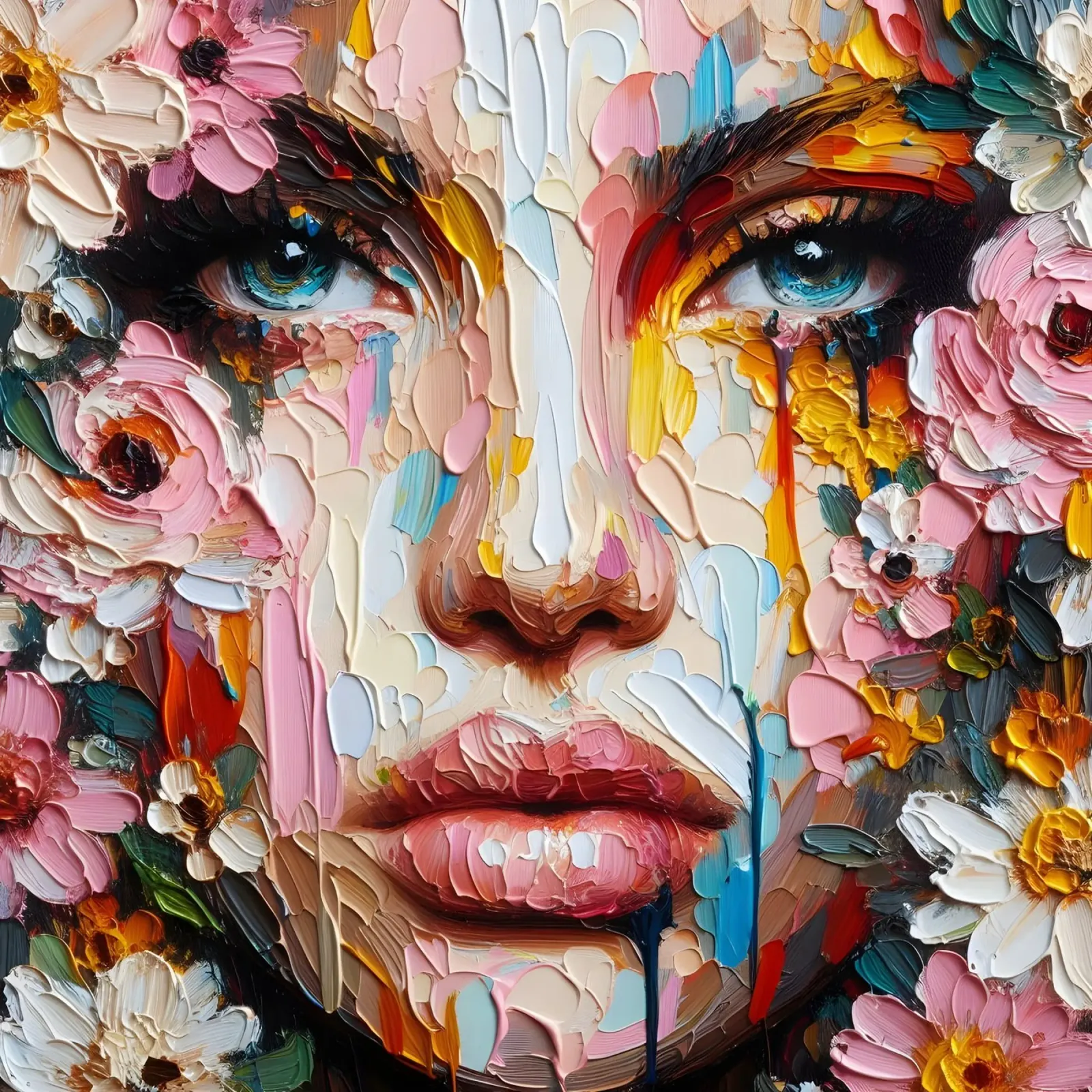 PORTRET WILDE WEIDE canvas met Baklijst van ARTOMATIC