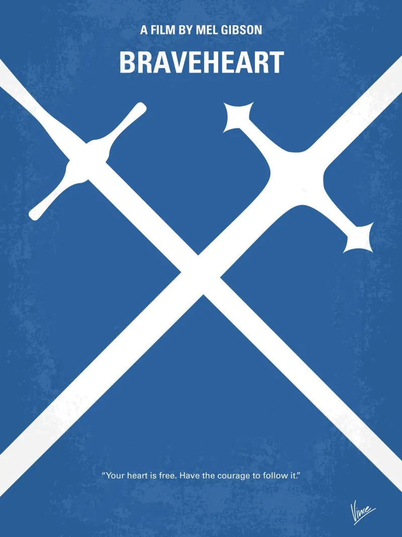 No507 My Braveheart minimal movie poster plexiglass da Chungkong