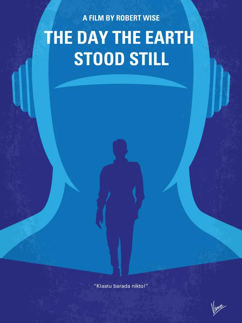 No514 My The Day the Earth Stood Still minimal movie poster metacrilato de Chungkong