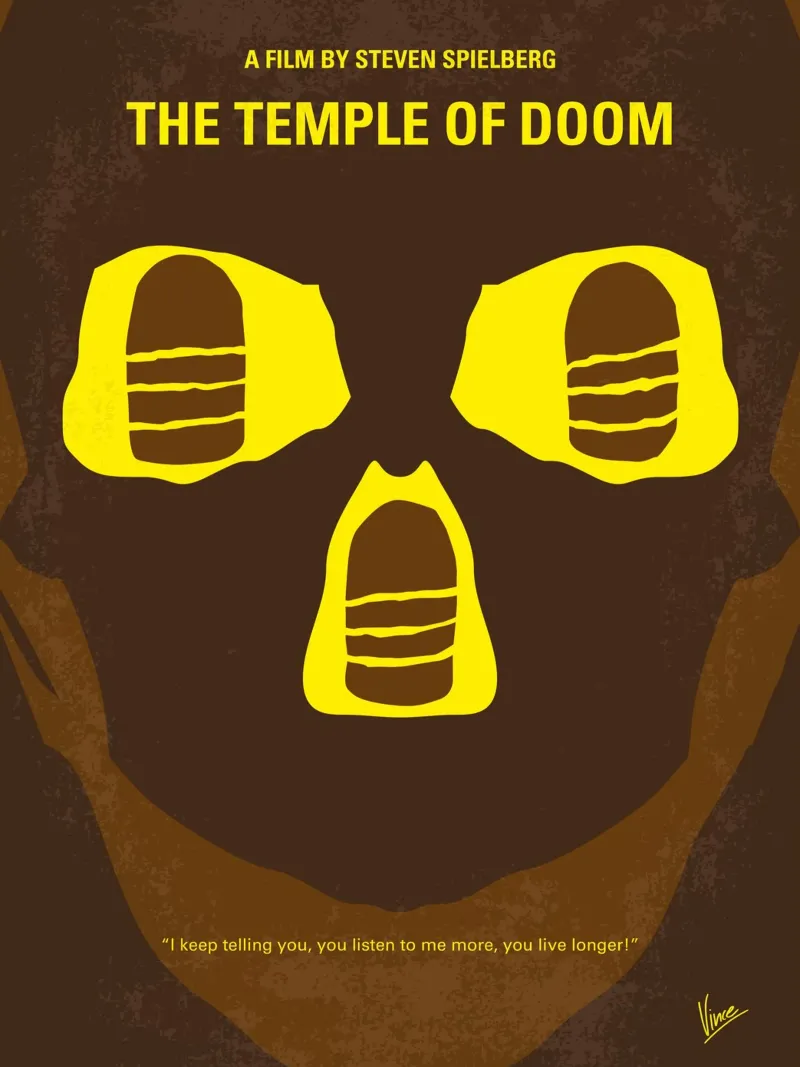 No517 My The temple of doom minimal movie poster carta hahnemühle da Chungkong
