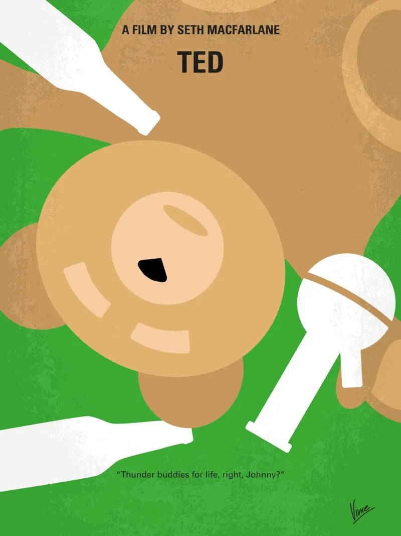 No519 My TED minimal movie poster poster con telaio in plastica da Chungkong