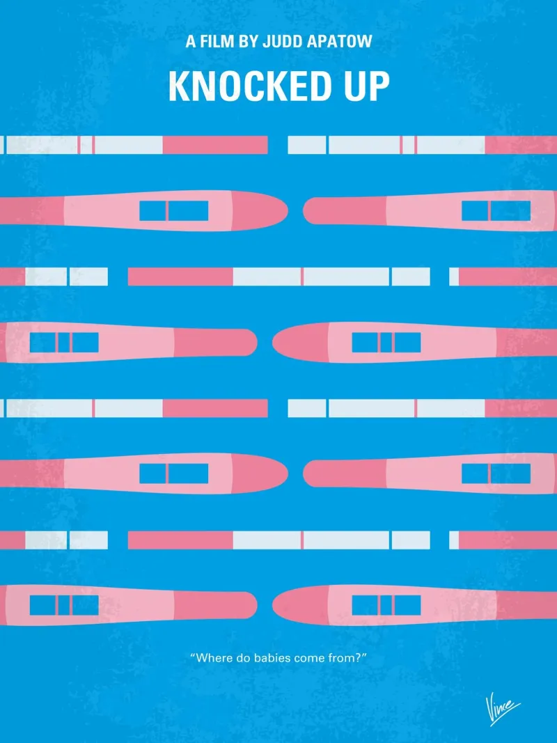 No521 My Knocked Up minimal movie poster carta hahnemühle da Chungkong