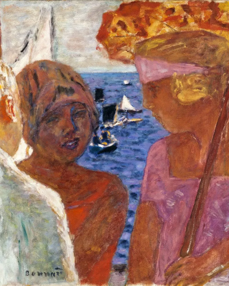 Pierre Bonnard: Conversazione ad Arcachon 1926 poster con telaio in plastica da ARTOTHEK