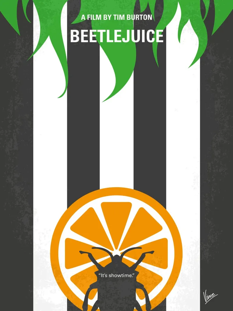 No531 My Beetlejuice minimal movie poster poster da Chungkong