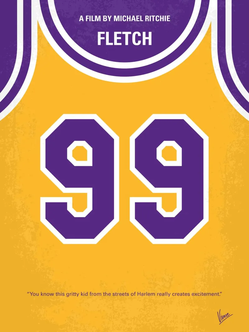 No533 My Fletch minimal movie poster plexiglass da Chungkong
