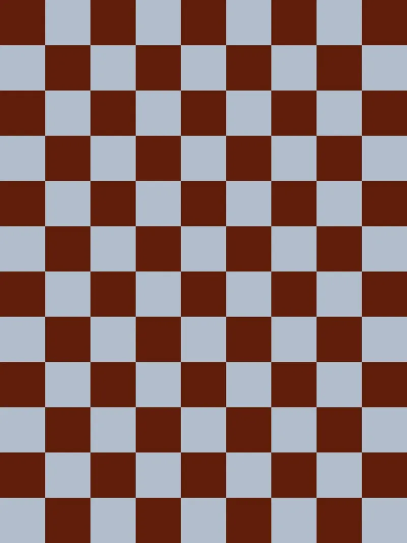 Checkerboard I - Blue Brown hahnemühle by Galaxy Eyes