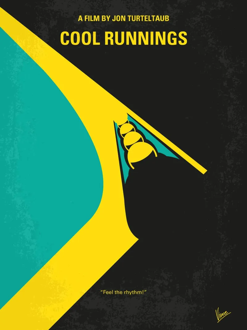 No538 My COOL RUNNINGS minimal movie poster plexiglass da Chungkong