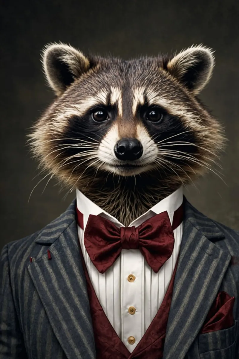 Sir Thistlewood - L'astuto procione nobile alluminio dibond da Beasts of Nobility