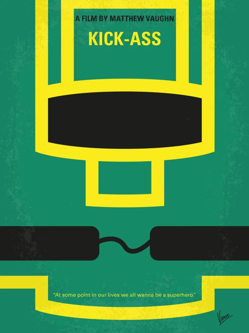 No544 My Kick-Ass minimal movie poster Hahnemühle von Chungkong