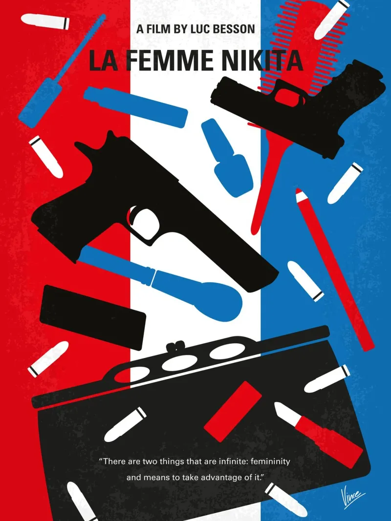 No545 My La Femme Nikita minimal movie poster poster con telaio in legno da Chungkong