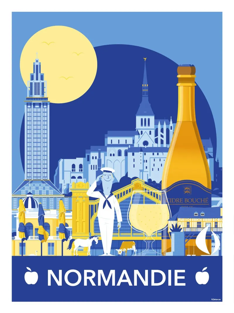 Normandie poster con telaio in plastica da Raphaël Delerue