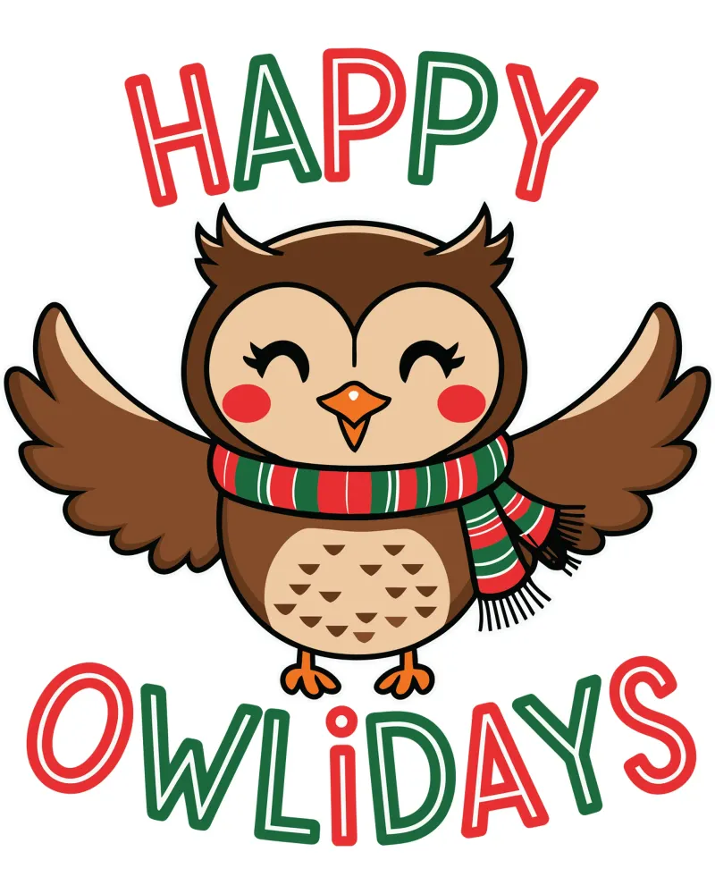 Happy Owlidays poster da edsonramosart