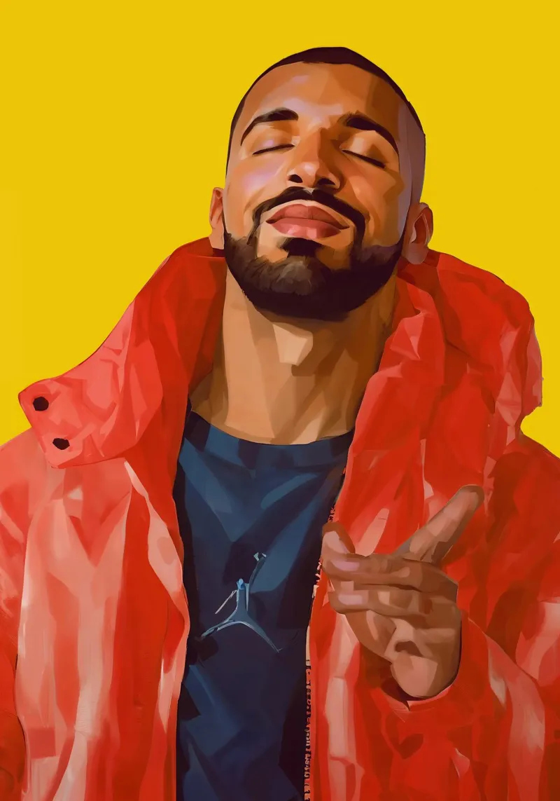 Drake Meme Yes carta hahnemühle da Lootprint