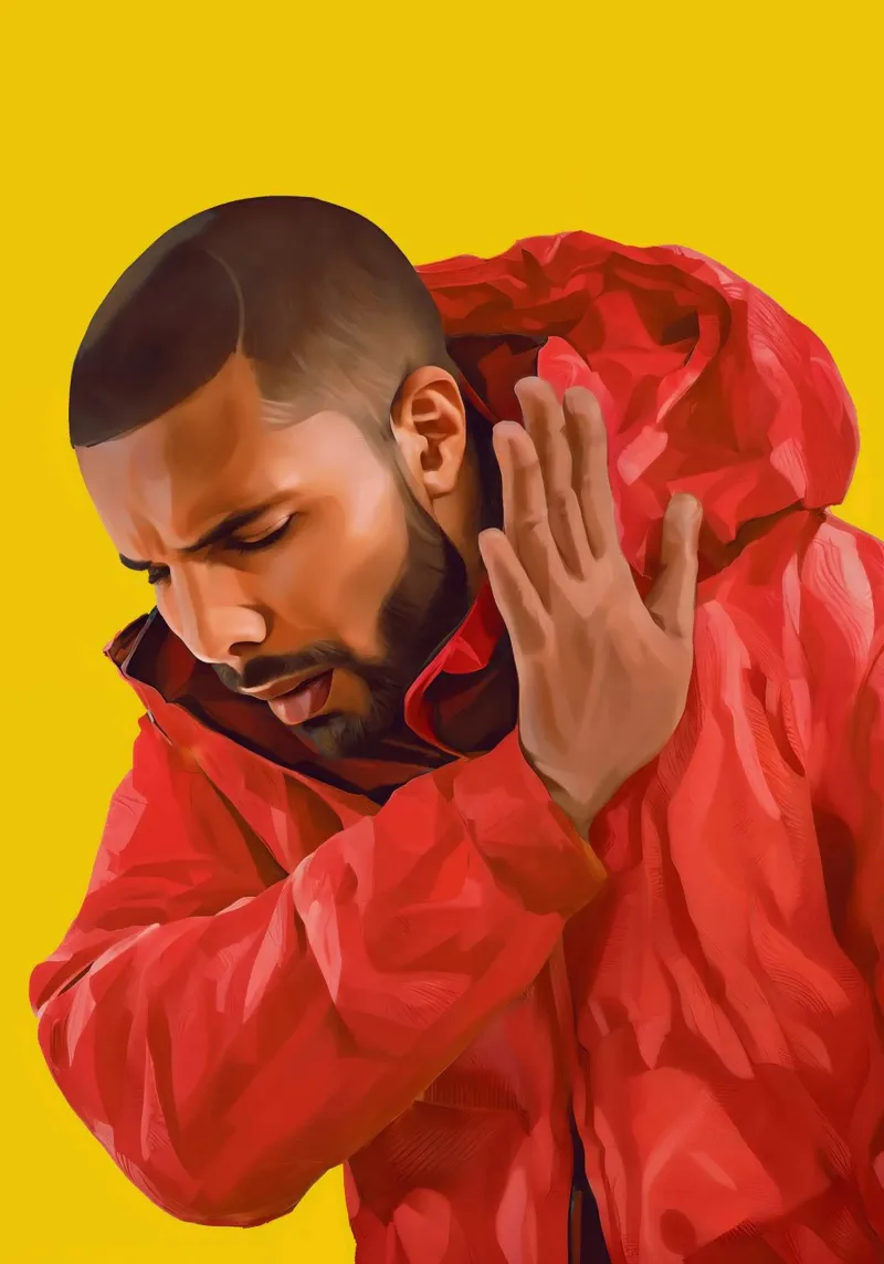 Drake Meme No pellicola backlit da Lootprint