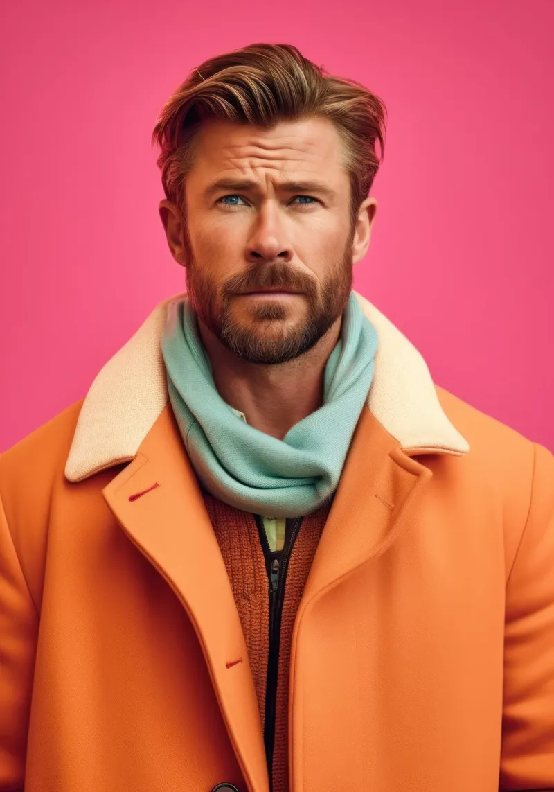 Chris Hemsworth Fashion Art tela con Cornice a cassetta da Lootprint