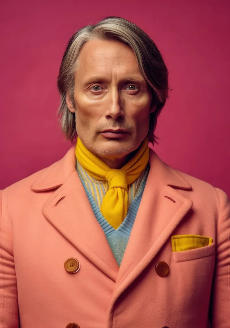 Mads Mikkelsen Fashion Art tela con Cornice a cassetta da Lootprint