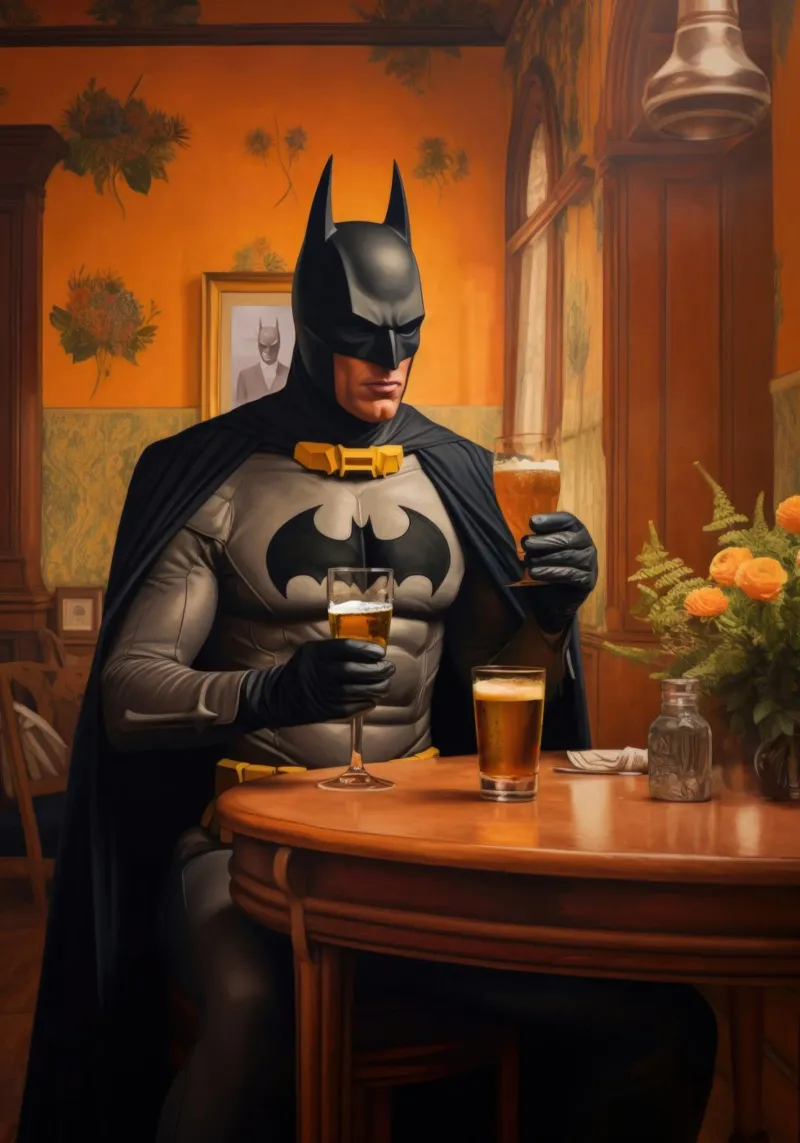 Batman Beer Art pellicola backlit da Lootprint