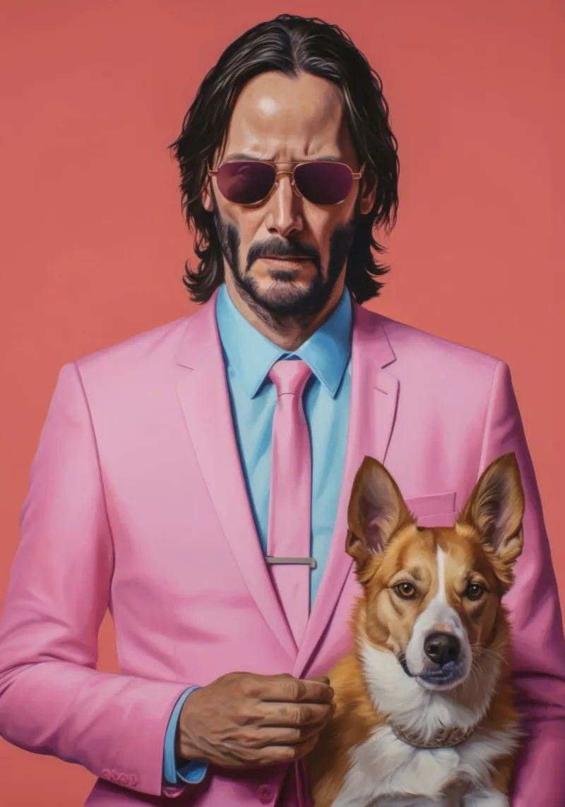 John Wick with Dog Art poster da Lootprint