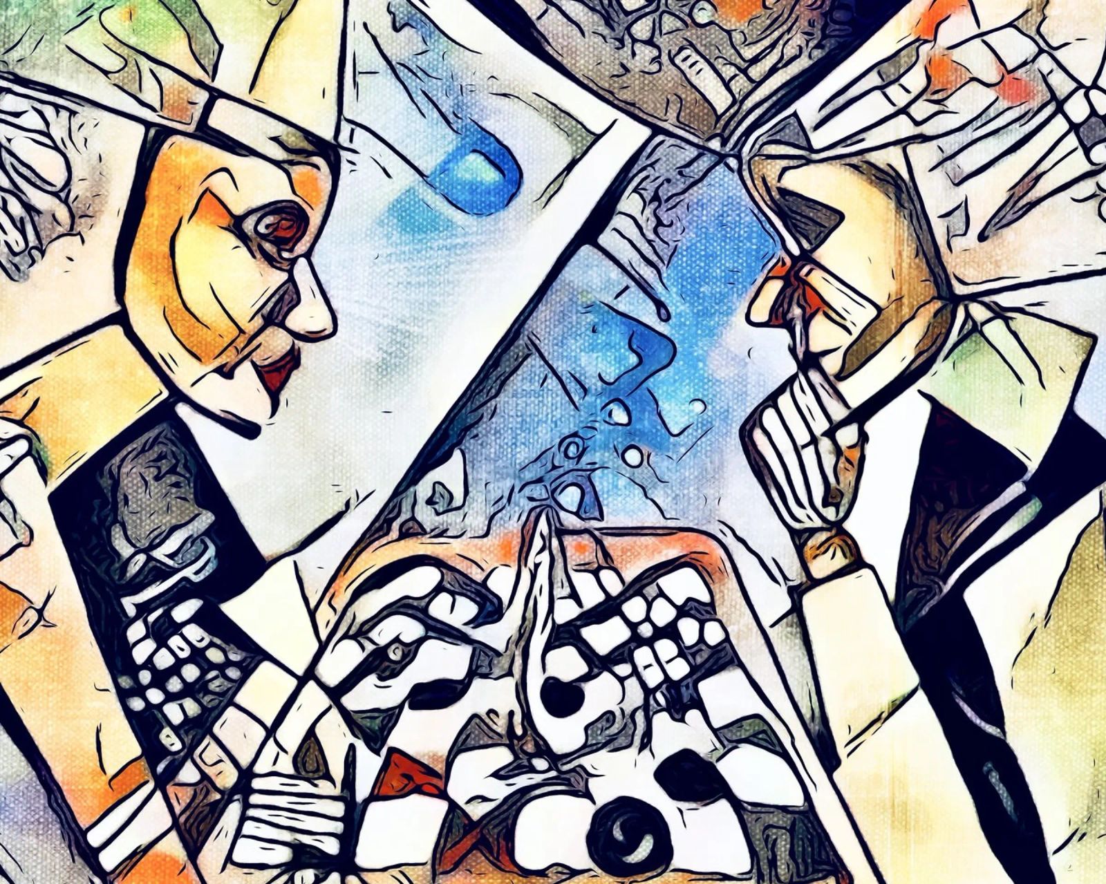 Due giocatori di scacchi poster da ZAMART