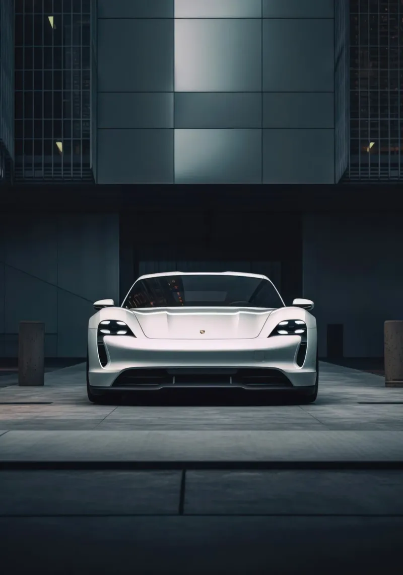 Porsche Taycan pellicola backlit da Lootprint