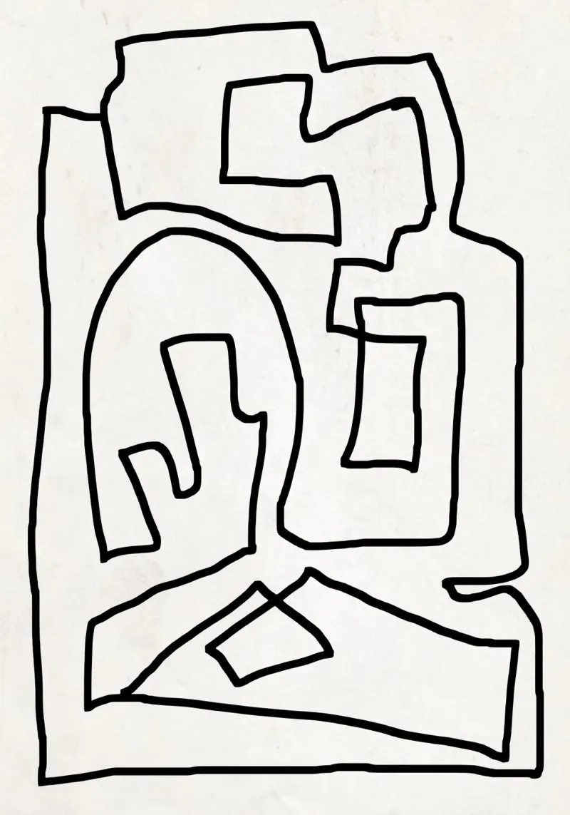Abstract line art canvas by ThingDesign