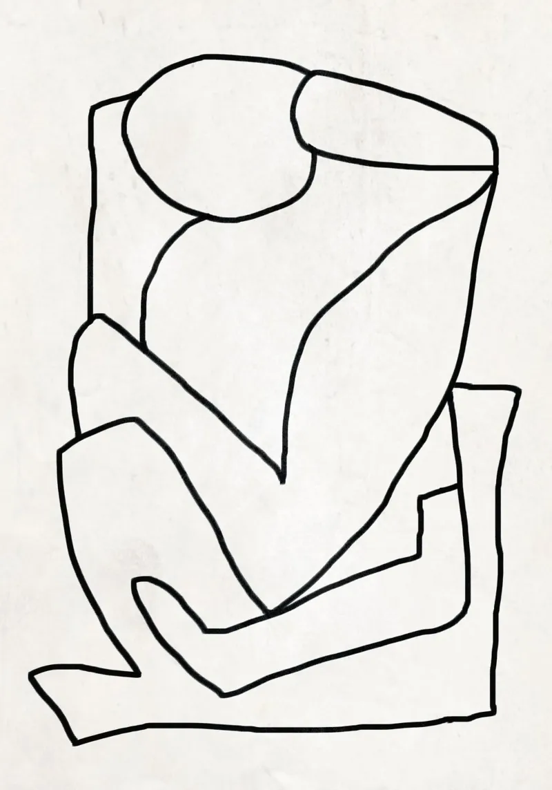 Abstract line art 2 canvas by ThingDesign