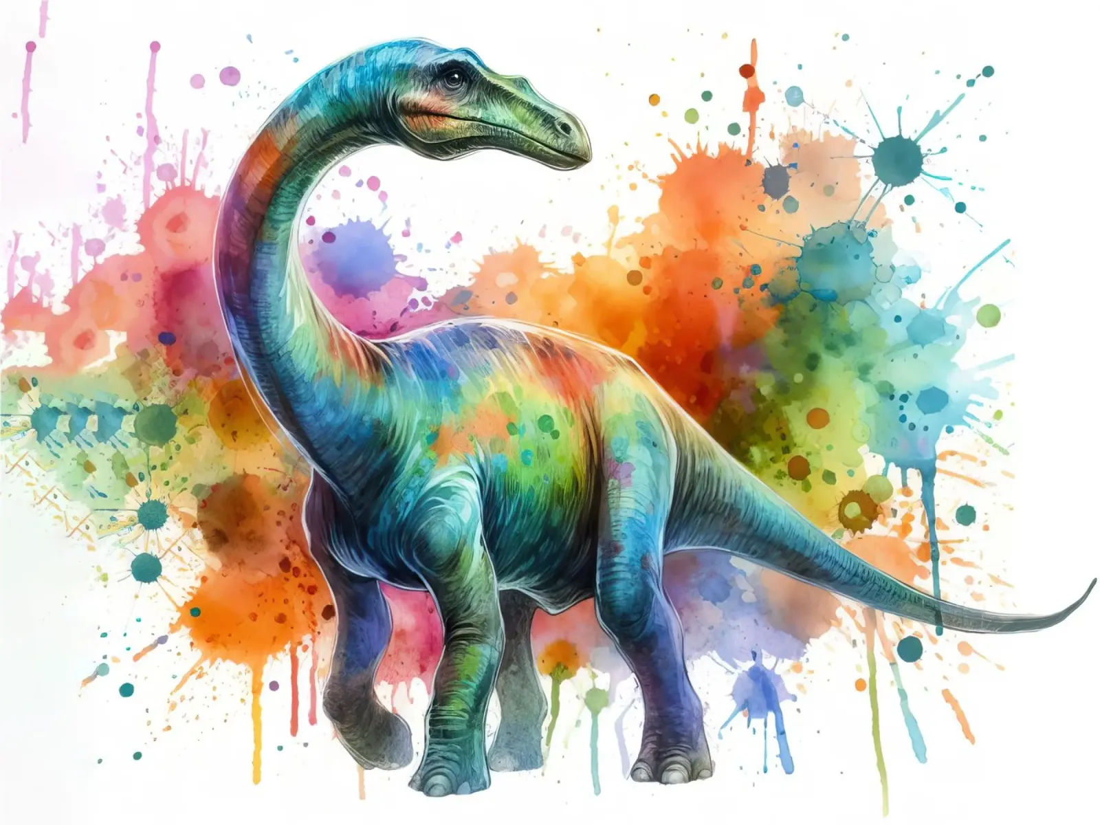 Dinosauro ad acquerello pellicola backlit da 🎁 ARTVI-SHOP