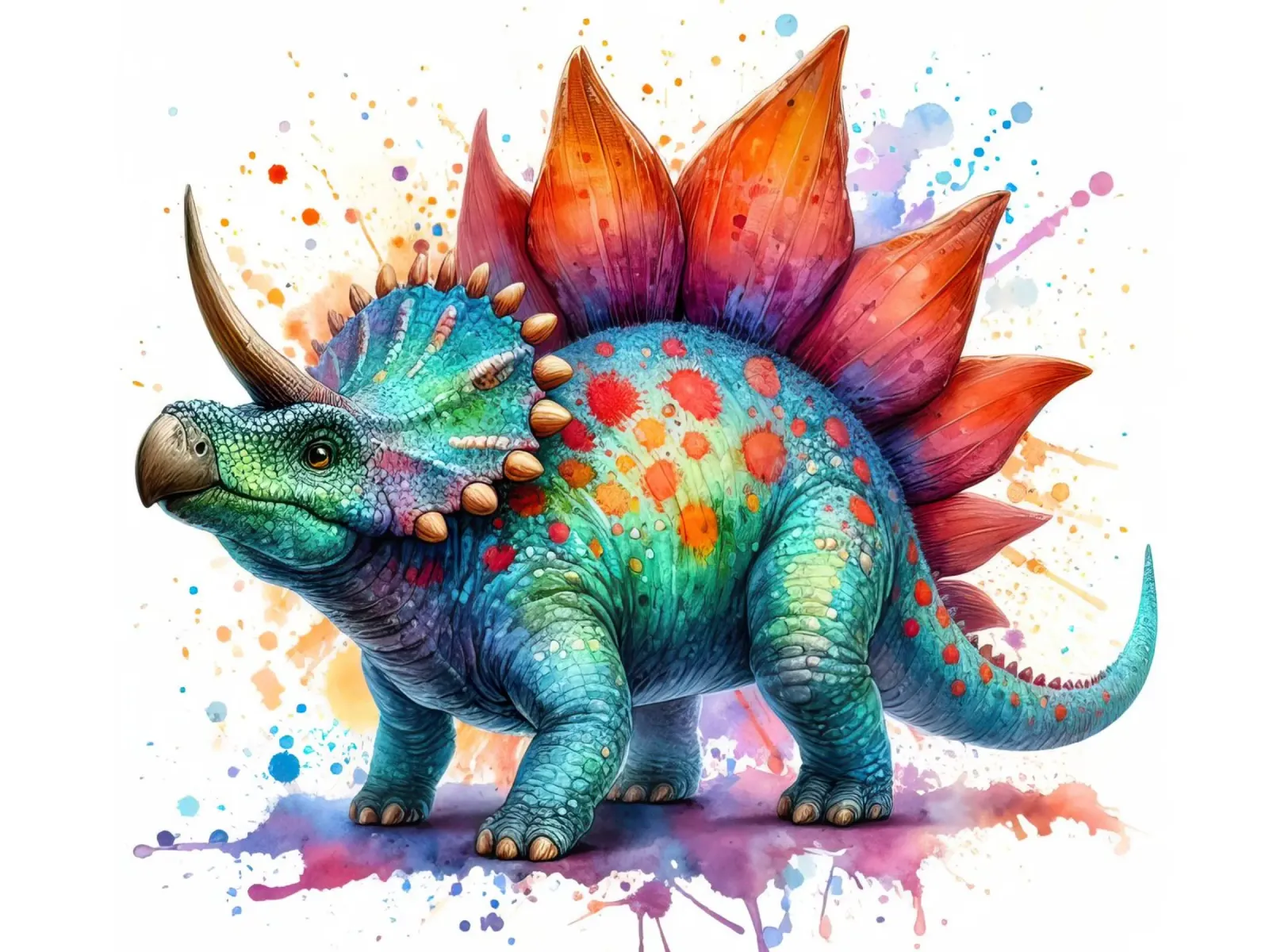 Dinosauro ad acquerello carta hahnemühle da 🎁 ARTVI-SHOP